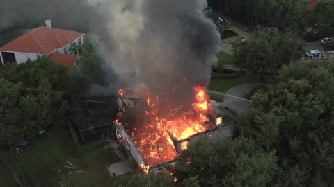 Mansion burnt up Stock Footage 112721572