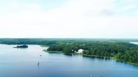 The mansion in the distance Stock Footage 302547177