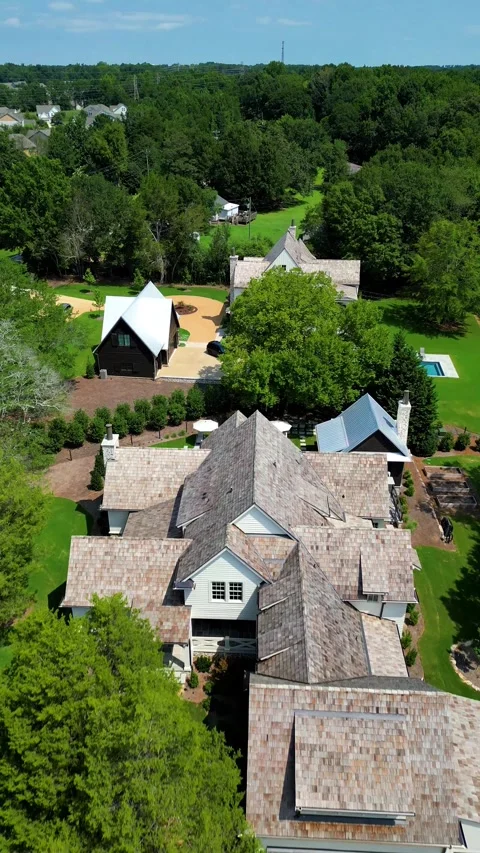 Mansion Flyover Stock Footage 282317634