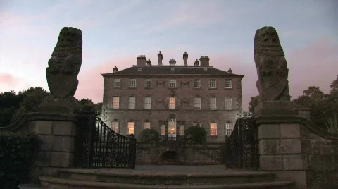 Mansion With Gargoyles Stock Footage 683852