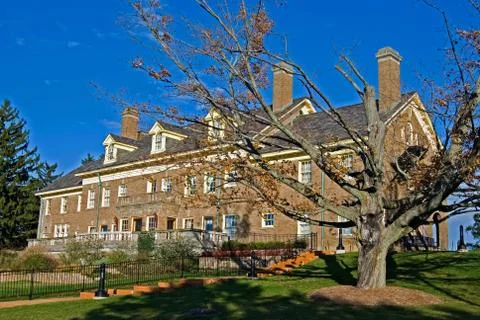 Mansion on a hill Stock Photos