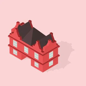 The mansion is an isometry Stock Illustration