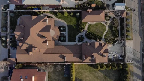 Mansion Top View Stock Footage 127433668
