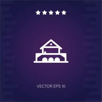 Mansion vector icon Stock Illustration