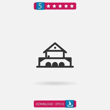 Mansion vector icon Stock Illustration