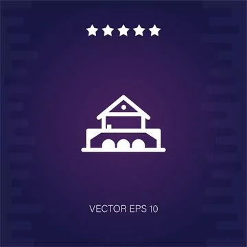 Mansion vector icon Stock Illustration