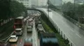 Mansoon Season, Hong Kong Island Cityscape, Rainy, Storm, Car Traffic time lapse HD Footage