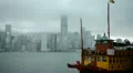Mansoon, Ship, Skyscrapers, Hong Kong, Victoria Harbour, Kowloon Peninsula HD Footage