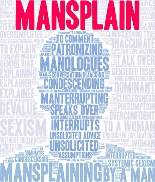 Mansplain Word Cloud Ilustração Stock