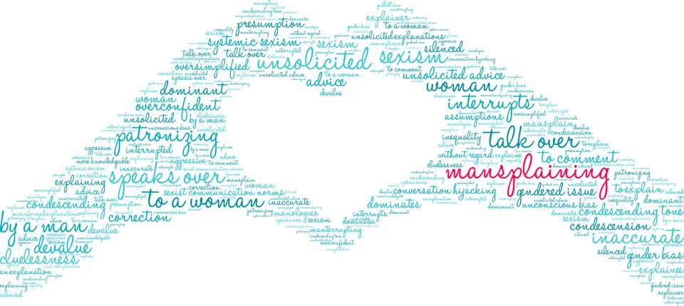 Mansplaining Word Cloud Illustrazione stock
