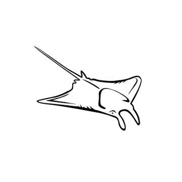 Manta Ray Stock Illustration