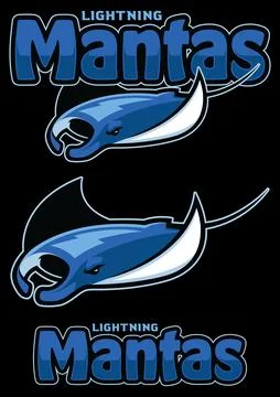 Mantas Team Mascot Stock Illustration