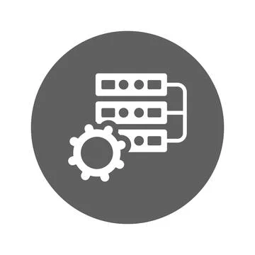 Mantenance, data management, data processing icon. Illustrazione stock