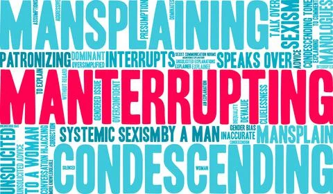Manterrupting word cloud Stock Illustration