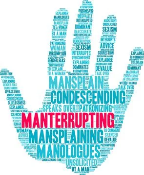 Manterrupting word cloud Stock Illustration