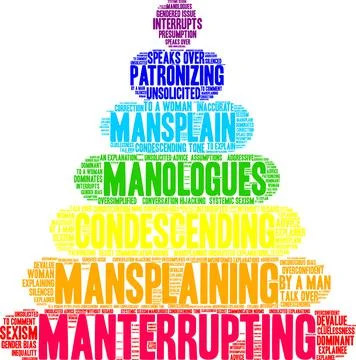 Manterrupting word cloud Ilustração Stock