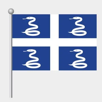Mantinique flag vector template background realistic copy Stock Illustration