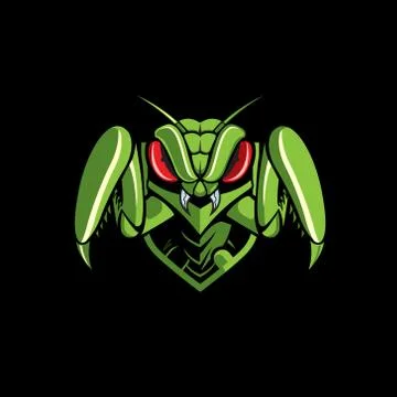 Mantis emblem logo. vector Stock Illustration