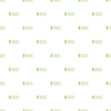 Mantis insect icon logo seamless repeating pattern イラスト素材