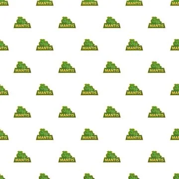 Mantis insect logo repeating seamless pattern design 스톡 일러스트