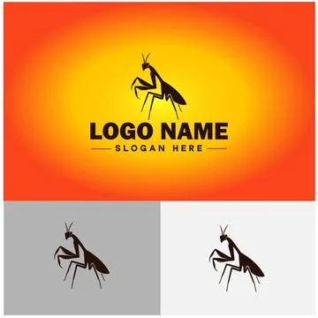 Mantis logo vector art icon graphics for business brand icon Mantis logo te.. Illustrazione stock