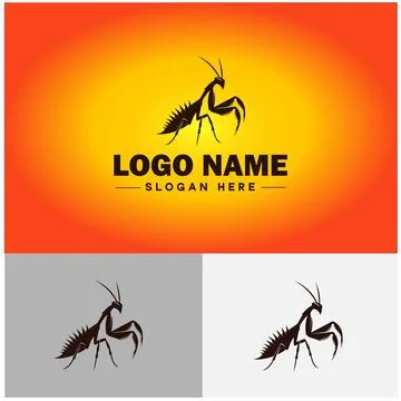 Mantis logo vector art icon graphics for business brand icon Mantis logo te.. Illustrazione stock