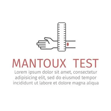 Mantoux test line icon. Vector sign for web graphics. Stock Illustration