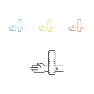 Mantoux test line icon. Vector sign for web graphics. Stock Illustration