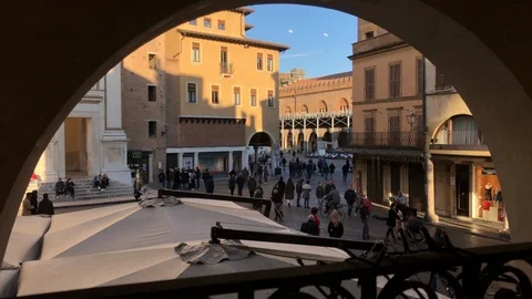 Mantova: Piazza Erbe Stock Footage 103542262