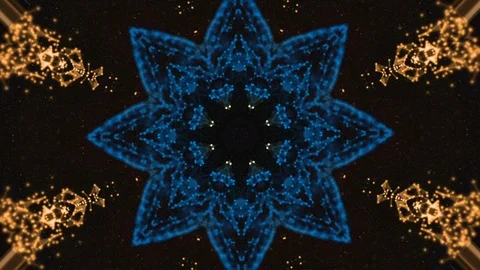 Mantra concept. Seamless loop 4k video of polygonal plexus pattern to be used Stock Footage 123506809