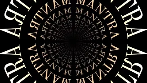 MANTRA Keyword Animation, 3D Background Loop. Meditation, Spirituality concept. Stock Footage 252080668