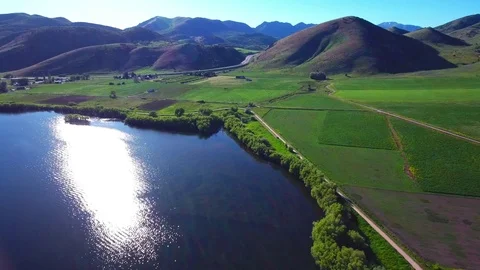 Mantua Reservoir reflection Stock Footage 87490701