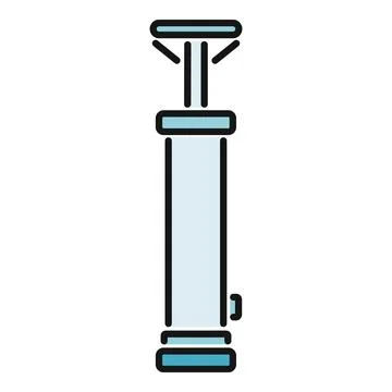 Manual air pump pumping air icon illustration Stock Illustration