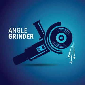 Manual angle grinder vector image Stock Illustration