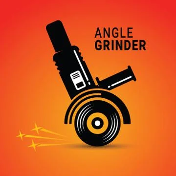 Manual angle grinder vector image Stock-Illustration