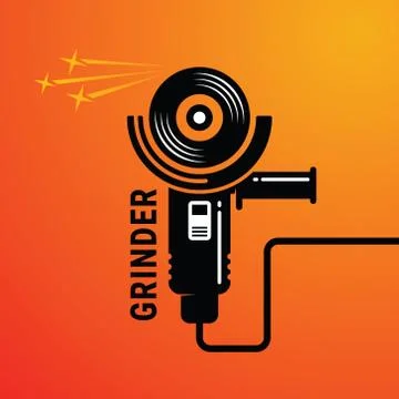 Manual angle grinder vector image Stock Illustration