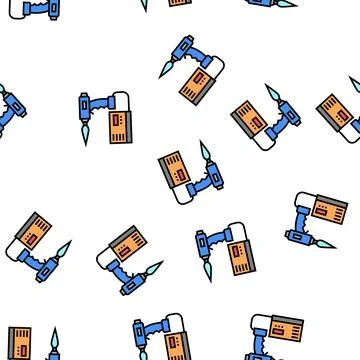 Manual arc welding vector seamless pattern Stock Illustration