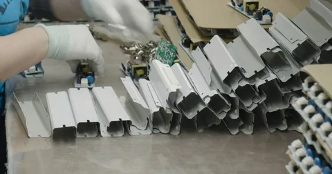 Manual Assembly cases for electrical equipment Video stock 73503112