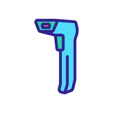 Manual automatic barcode scanner icon vector outline illustration Stock-Illustration