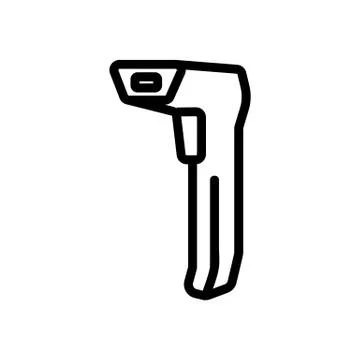 Manual automatic barcode scanner icon vector outline illustration Illustrazione stock