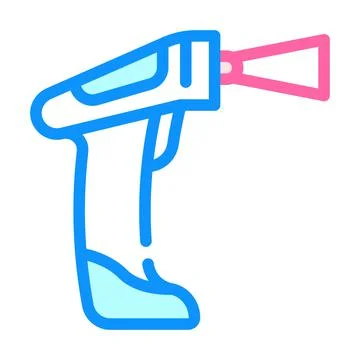 Manual barcode scanner color icon vector illustration Illustrazione stock