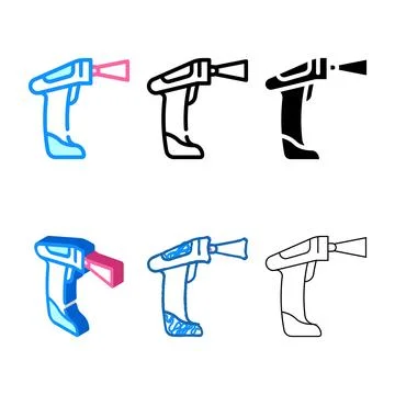 Manual barcode scanner simplified color icon vector Stock Illustration