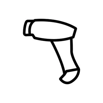 Manual barcode for scanning icon vector outline illustration Stock-Illustration