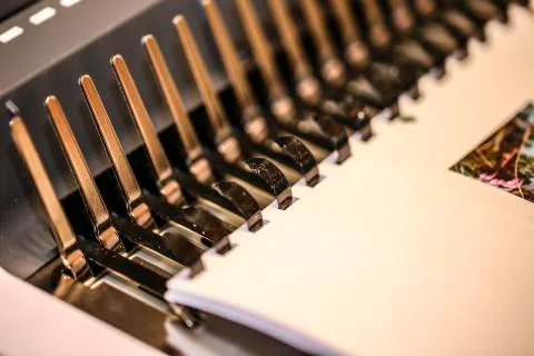 Manual book binding Stock Photos