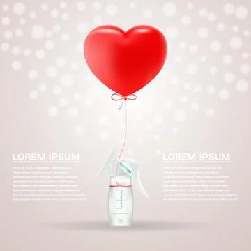 Manual Breast Pump To Increase Milk Supply For Breastfeeding Mother And Child Stock Illustration