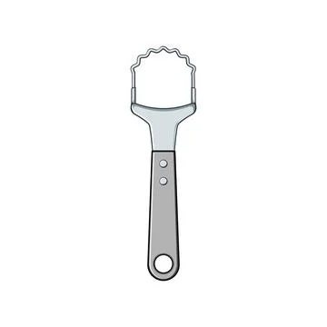 Manual coconut scraper tool cartoon vector illustration Stock Illustration