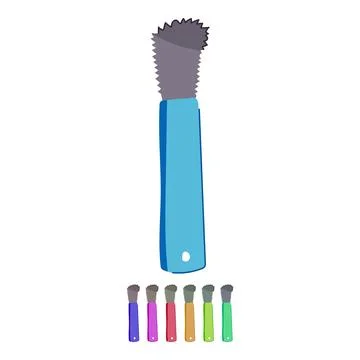 Manual coconut scraper tool vector cartoon graphic Stock Illustration