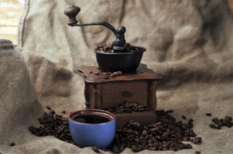 Manual coffee grinder Foto stock