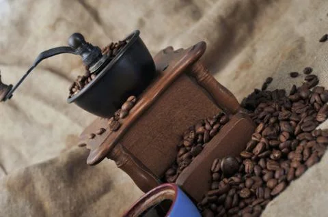 Manual coffee grinder Stock Photos