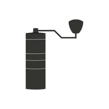Manual coffee grinder vector icon Stock Illustration